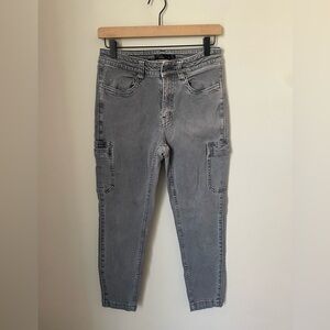 prAna Grey Organic Cotton Cargo Jeans - Size 8